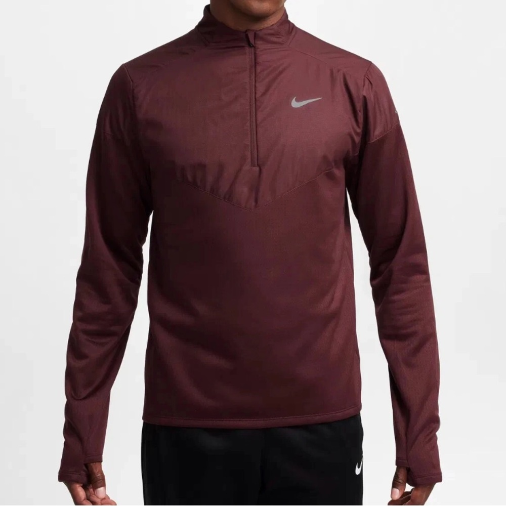 Men’s Nike Therma-Fit Water Repellent Element Half Zip Burgundy FZ1115-652 Small